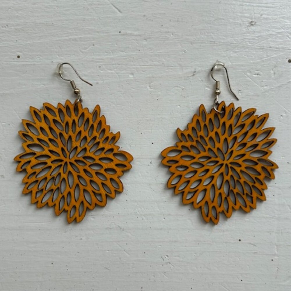 Die Cut Sunny Geranium Earrings